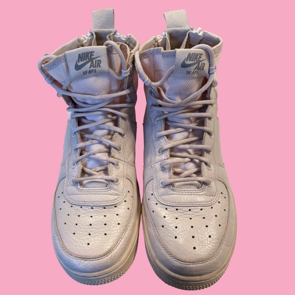 Nike SF AF1  Mid urban utility mauve pink zip hi-tops - Picture 8 of 9